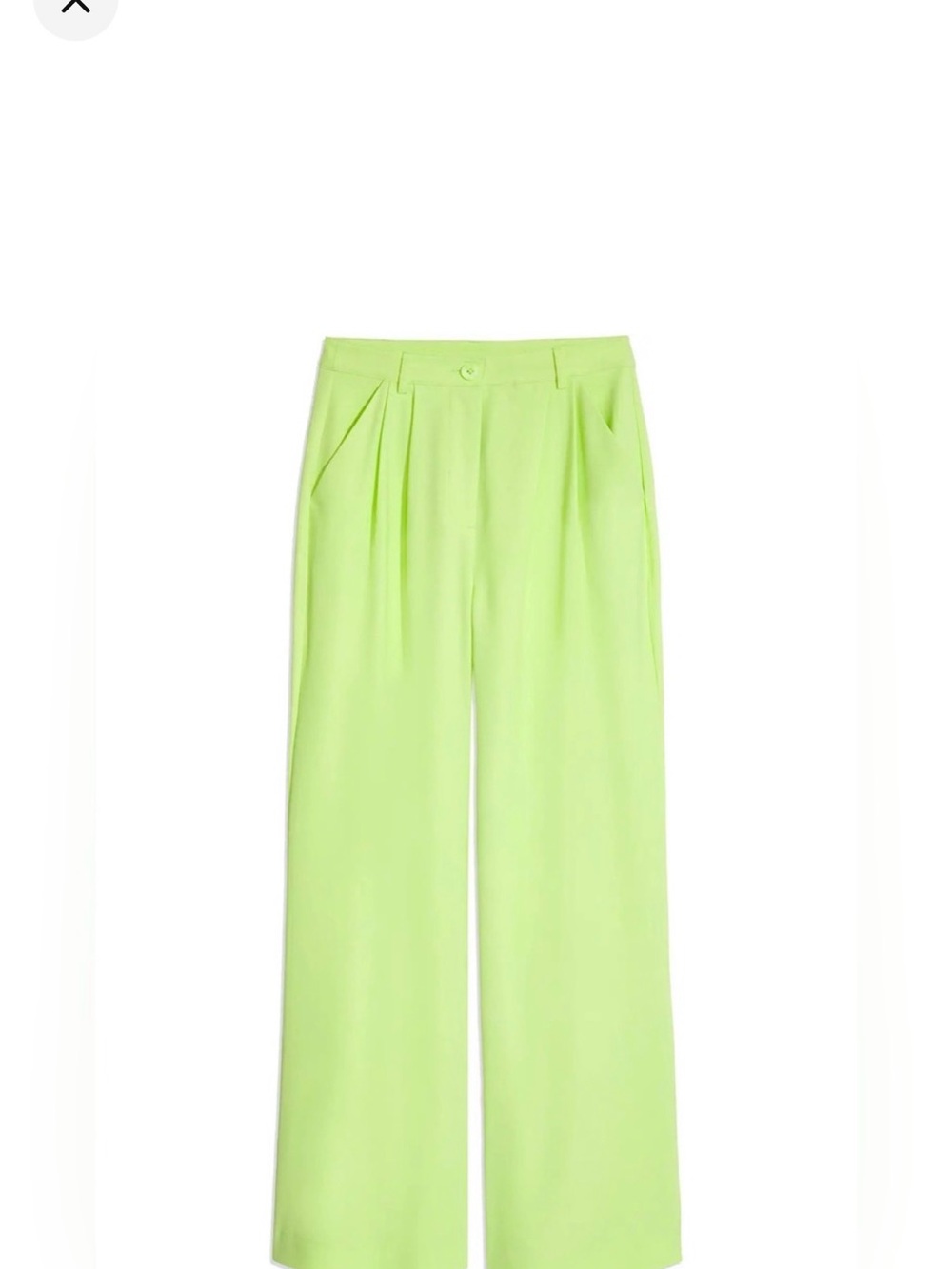 WeWoreWhat Neon Lime Wide-Leg Trousers